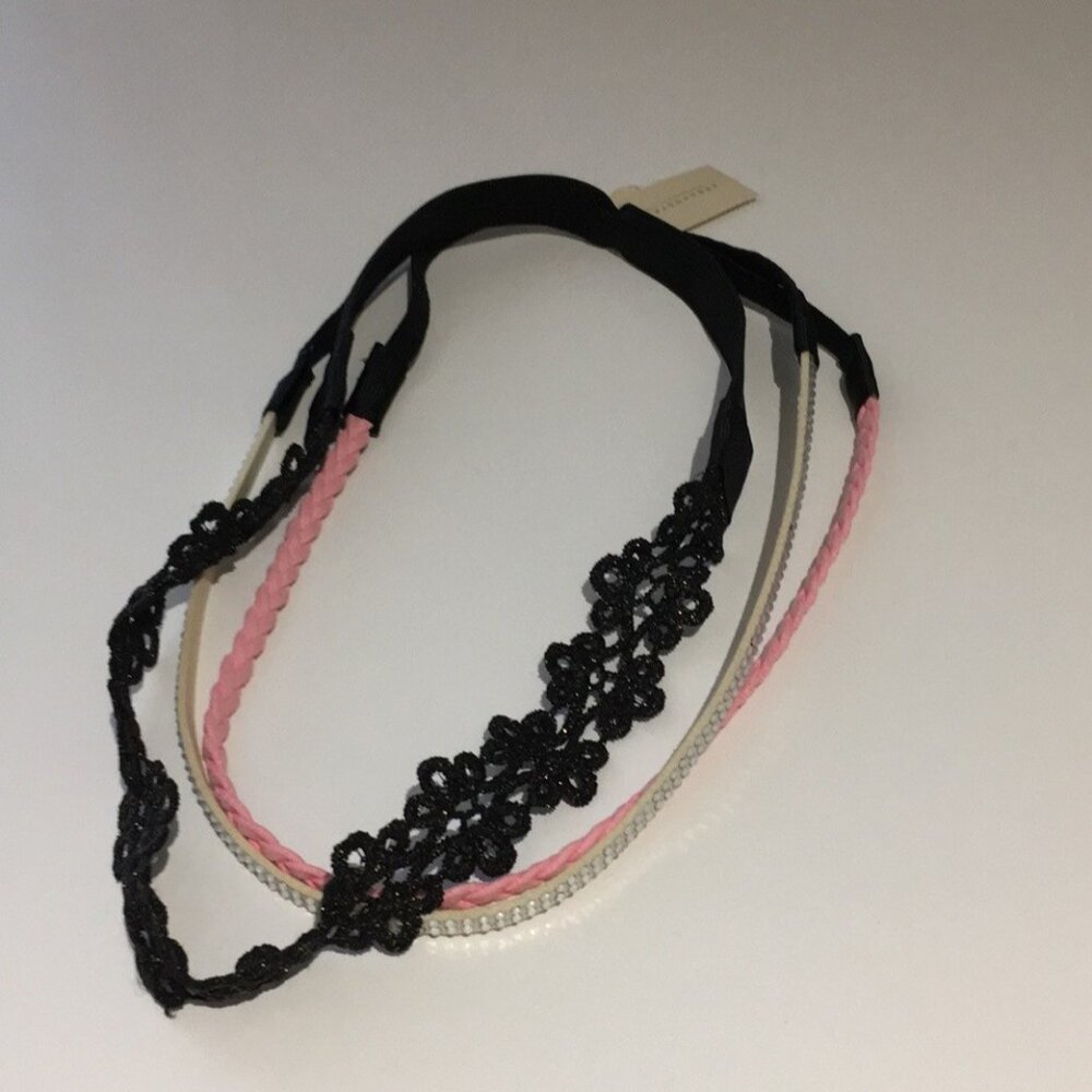 NWT Aéropostale Lace, Braid and Rhinestone Headband 3-Pack